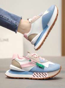 Women's Comfortable Walking Shoes, Breathable Lightweight Fashionable Platform Casual Sneakers - Multicolor - View 2