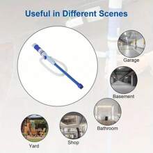 Battery Liquid Transfer Pump Electric Operated Syphon Fuel Pump Handheld Portable Transfer Pump With Tube - Blue - View 5