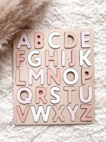 1pc Personalized Wooden Name Puzzle Board, Easter Gift, Name Puzzle, First Birthday Gift, Custom Wooden Name Puzzle Plaque, Unique Name Puzzle Board - Pink Letters - View 10