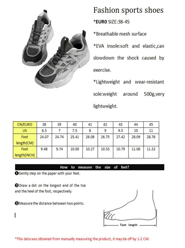 Men's Dadcore Sneakers, Retro Contrast Lace-Up Sports Shoes, Thick Sole Non-Slip Round Toe Casual Sneakers For Men, Versatile For Students, Shoes For Men - Multicolor - View 5