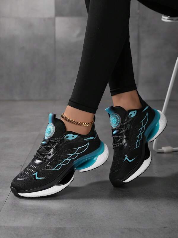 Women's Large Size 36-45 Breathable Mesh Spring/Autumn Casual Running Shoes, Super Light Weight, Shock Absorbing, Lace Up, White Color