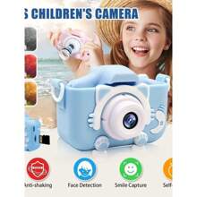 Mini Kids Digital Camera 20MP Dual Lens 2.0 Inch IPS Screen 1080P Takes Photo Video Gift - Màu xanh lam - Xem 6