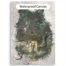 1pc Unique Soul Canvas Poster - Wooden Frame, Vibrant Scenery, Black Cat Print Artwork Printing - Waterproof And Odorless - Exquisite Gift For Wall Decoration, Adding Fun To Bedroom, Office, Bar, Living Room Walls, Perfect For Autumn Decoration - 黑色 - 查看 6