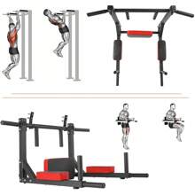 Barra de dominadas multiagarre con peso de hasta 200 kg, soporte de entrenamiento con multifunción, barra de dominadas para pared