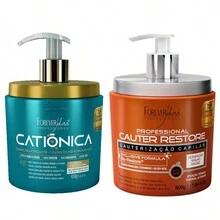 Forever Liss Cationic Masculine Kit 450g And Cauterization 500g - 白色 - 查看 1