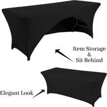 1 chiếc khăn trải bàn bằng vải Polyester Spandex co giãn, chống thấm nước và chống nhăn, thích hợp cho tiệc tùng, đám cưới, tiệc chiêu đãi, năm mới, giáng sinh, triển lãm thương mại trang sức, triển lãm thủ công - Nhiều màu - Xem 11