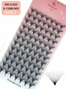 8-15mm Premade Fans Eyelash Extensions 8-15mm Mixed Length Promade Lash Fans D Curl Premade Fans Pointed Thin Base Handmade Volume Premade Lash Extensions Fans(30D/40D,0.05-D-8-15MM)