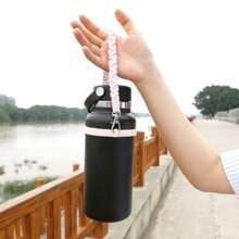1 件，适用于 16-40 盎司水杯硅胶雏菊杯带，可调节便携式水瓶架挂绳，水杯挂绳硅胶圈，可调节便携式水瓶杯带吊坠，适合上学、徒步旅行、户外使用 - 彩色 - 查看 10