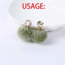 10Pcs 1.5cm Imitation Mink Hair FurPompones Balls 15mm DIY Pom Pom Craft Supplies Earrings Pendant Embellishments Hair Accessories Pompoms Material - Multicolor - View 11