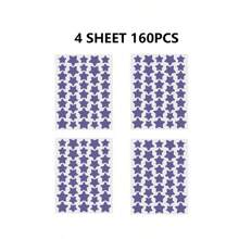 40/160/280 Peças Adesivos Coloridos - À prova d'água, à prova de suor e suave na pele, adequado para pintura facial/pintura facial e corporal/giz de festa/suprimentos de maquiagem para festa/Halloween/Natal/Festivais/Adesivos divertidos para fotos, Maquiagem, Barato, Decoração de quarto, Penteadeira, Viagem, Quarto, Acessórios de maquiagem