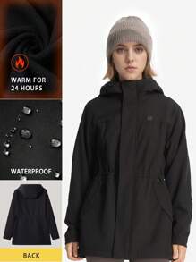 TECTOP 女士抓绒外套 带帽 秋冬户外 腰部可调节 防刮耐磨