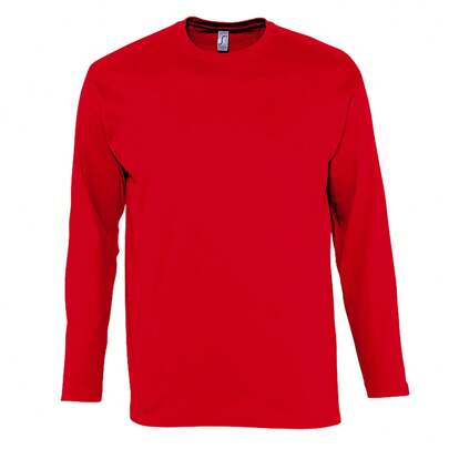 SOLS Mens Monarch Long Sleeve T-Shirt (Red)
