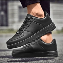 Men's Black Casual Sports Women's Tennis Shoes Offer Comfortable Aero - màu đen - Xem 4