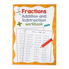 28 Pages Addition And Subtraction Fractions Arithmetic Workbook,Students Primary School Handwritten Children Quick Calculation Math Training Workbook - Orange - View 8