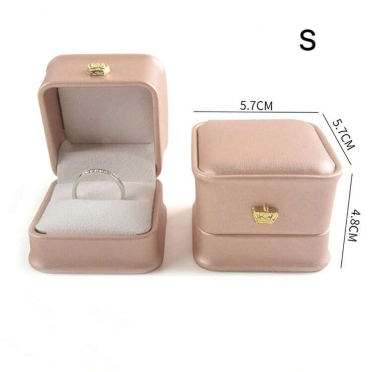 1pc PU Jewelry Box, Modern Solid Color Multifunction Jewelry Storage Box For Home And Travel, Gift For Valentine's Day Back To School - White - View 14