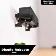 Base Soporte Para Barra De Sonido Ajustable De Pared Bocina Entre 6 y 10 Centímetros de Ancho - Negro - Ver 3