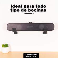 Base Soporte Para Barra De Sonido Ajustable De Pared Bocina Entre 6 y 10 Centímetros de Ancho - Negro - Ver 4
