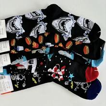 Pack de 24 Calcetas Largas para Hombre con Diseños Coloridos – Mezcla de Colores - Blanco - Ver 2