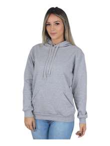 Women's Sweatshirt Kangaroo Cold Weather Blouse Positive Vitality - Xám - Xem 2