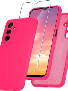 2 In 1 Kit Silicone Case + 3D Glass Film For Xaiomi NOTE 13 PRO (4G) - Pink - View 1