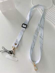 1 件复古大理石图案可调节斜挎长手机挂绳宽布颈带绳女式防丢失挂绳礼物送给母亲、家人、朋友、生日、节日手机挂饰、手机链 - 尼龍斜掛繩 - 查看 9