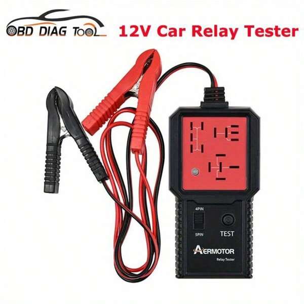 Universal Car Battery Checker 12V Car Relay Tester Electronic Automotive Tester LED Indicator Light Alternator Analyzer