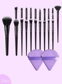 60件套化妆刷套装，包含30支化妆刷和5个化妆海绵，适用于液体化妆品。产品名称：化妆刷套装、化妆刷套装、化妆刷套装、完整化妆套装、化妆刷套装、完整化妆套装、刷子套装、化妆刷套装、化妆礼品套装、套装、赠品、专业化妆刷、完整化妆套装。 - 彩色 - 查看 15