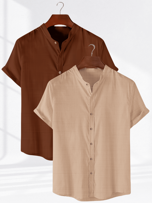 Kit 2 Camisa Masculina Gola Padre Manga Curta Elegante e Sofisticada