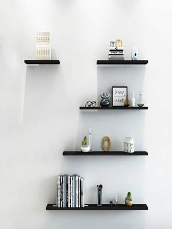 1pc Innovative Wall Mounted Display Shelf, Creative Home Storage Rack For Living Room Wall Decor Room Decor