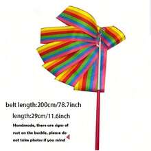 Dance Ribbon With Magic Wand, Rhythmic Gymnastics Ribbon, Rainbow Streamers, Dance Ribbons, Rhythm Sticks, Art Ribbon - Ideal For Talent Shows, Baton Twirling In Various Colors,Christmas - Multicolor - View 6