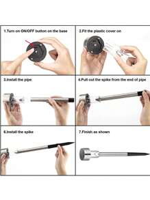 10pcs Pack Outdoor Solar Light, Light Control LED Light, IP65 Multi-Function Path Light, Can Be Used For Outdoor, Garden, Waterproof Pavement Light, Etc. - 銀色 - 查看 4