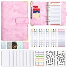 Bìa sổ tiết kiệm tiền, Sổ lập kế hoạch ngân sách A6, Sổ ngân sách có phong bì đựng tiền mặt có khóa kéo, Phong bì đựng tiền mặt để lập ngân sách với Thẻ ngân sách, Bìa sổ ngân sách để quản lý ngân sách và tiết kiệm tiền - Nhiều màu - Xem 7