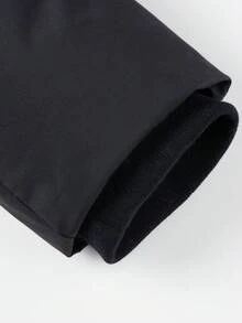 Risissida Up With Our Women's Minimalist Hooded Padded Coat - Perfect Puffer Jacket For Autumn/Winter With Convenient Pockets! - Black - View 8