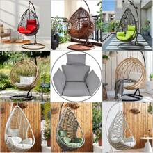 Thick Swing Chair Cushion, Soft Hammock Seat Pad, Breathable Hanging Egg Chair Pillow, Indoor/Outdoor Cozy Lounger Pad, Removable & Washable - Grey - View 11