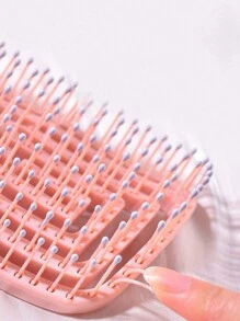 1 件顺发梳 - 适合所有发质的干湿发梳 - 镂空设计，易于清洁，温和顺发 弹性漆纯色按摩梳，镂空设计发刷 通风顺发梳，适合长而浓密的卷发 - 干湿发均可打造无缠结造型 - 彩色 - 查看 6