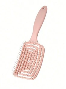 1 件顺发梳 - 适合所有发质的干湿发梳 - 镂空设计，易于清洁，温和顺发 弹性漆纯色按摩梳，镂空设计发刷 通风顺发梳，适合长而浓密的卷发 - 干湿发均可打造无缠结造型 - 彩色 - 查看 4