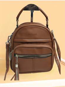 Women Fashion Backpacks - màu nâu - Xem 2