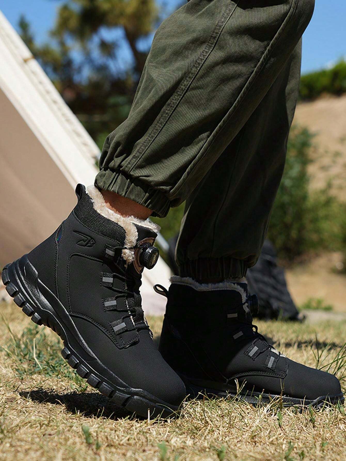 New MidTop Safety Boots For Men, Fur Lined Warm, Steel Toe, Anti