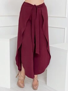 ENVELOPE PANTS - 酒紅色 - 查看 3