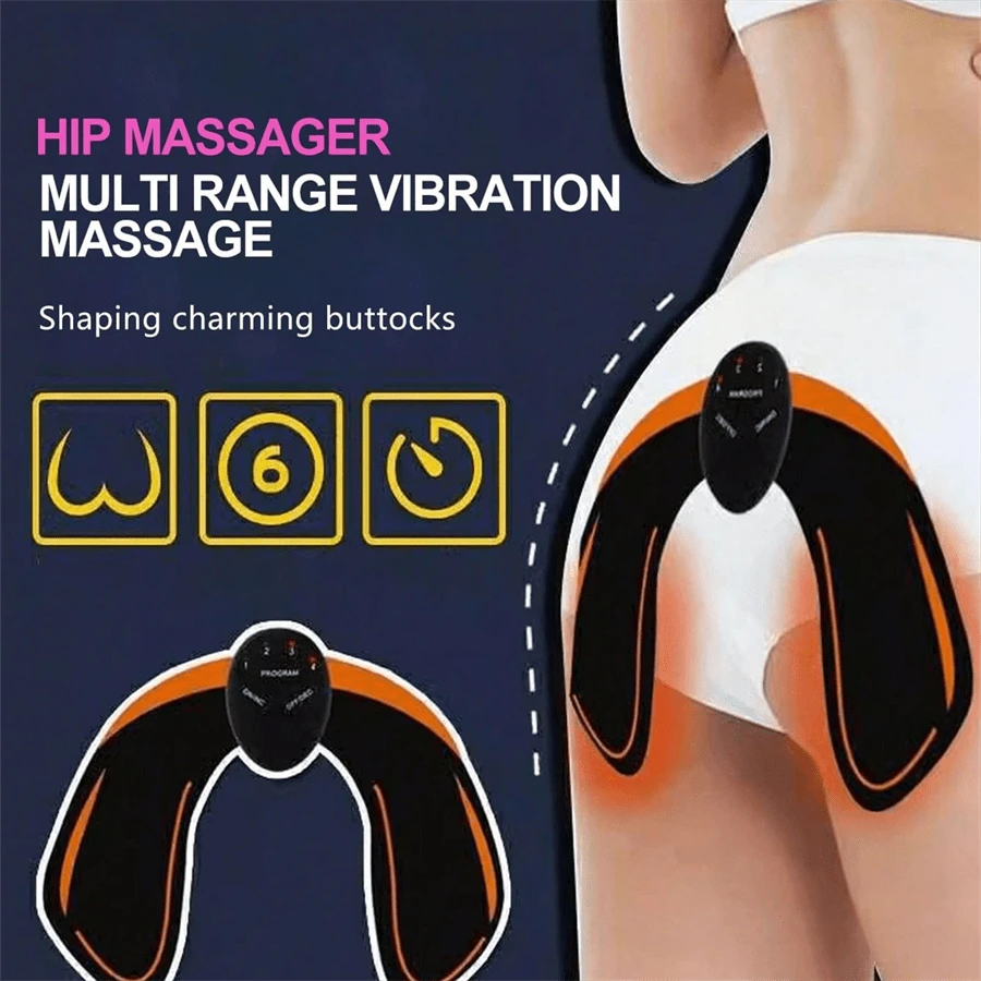 AXH 电池供电的智能臀部按摩器，提臀健身贴纸，适合懒散的健身臀部塑身器