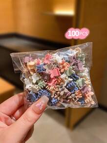 50/100/150/200 件迷你可爱女孩发夹 - 彩色 - 查看 17