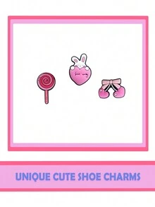 18 pièces Charms de chaussures série Cochon rose, convient pour les sabots et les sandales, accessoires de chaussures de haute qualité, excellent cadeau pour les adolescents, les hommes, les femmes et les adultes - Multicolore - Voir 6