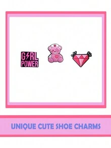 18 pièces Charms de chaussures série Cochon rose, convient pour les sabots et les sandales, accessoires de chaussures de haute qualité, excellent cadeau pour les adolescents, les hommes, les femmes et les adultes - Multicolore - Voir 4