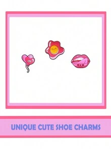 18 pièces Charms de chaussures série Cochon rose, convient pour les sabots et les sandales, accessoires de chaussures de haute qualité, excellent cadeau pour les adolescents, les hommes, les femmes et les adultes - Multicolore - Voir 5