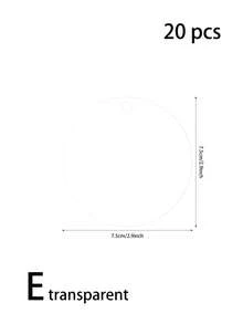 20pcs Clear Round Acrylic Blank Discs With Holes, Suitable For Christmas Tree Decor,Christmas Gift - Multicolor - View 15