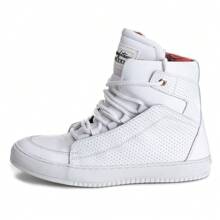 Women's Sneaker Genuine Leather Gym Training High Top Shoes - 白色 - 查看 2