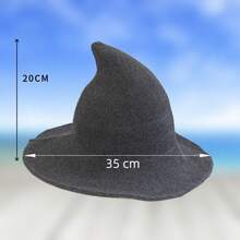 1 Pc Halloween Knit Hat Vintage Wool Witch Hat Dress Up Party Holiday Decoration Masquerade Hat