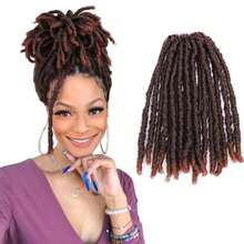 Short Dreadlock Crochet Hair Bundles Synthetic Hair Faux Locs 8 Inches Soft Locs Pre-Twisted Locs Braids Dreadlock Locs 20 Strands/Pack Pre-Looped Crochet Hair For Women Daily Use