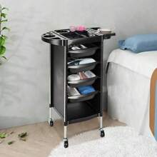4 Drawer Salon Hairdresser Trolley Barber Storage Basket Rolling Cart Storage - Variant1 - View 5