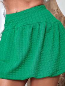 Women's Balloon Skirt - Elegant And Modern - màu xanh lá - Xem 4